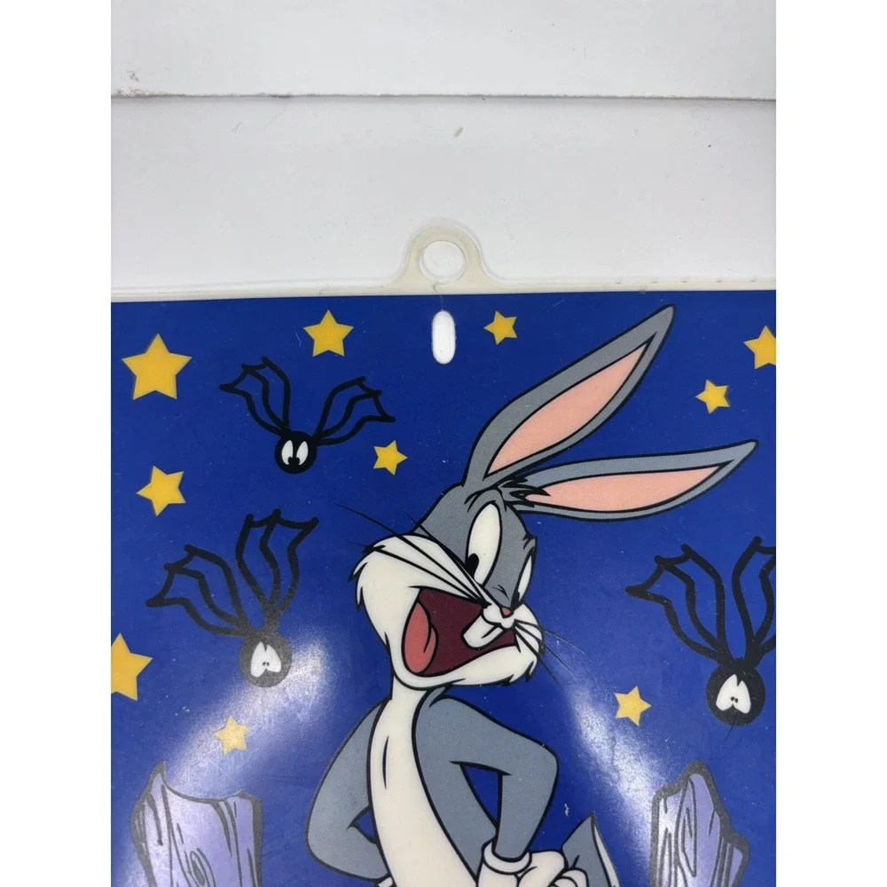 🎃VINTAGE LOONEY TUNES HAPPY HALLOWEEN BUGS BUNNY 9x6 Window Suction Cup Hanger